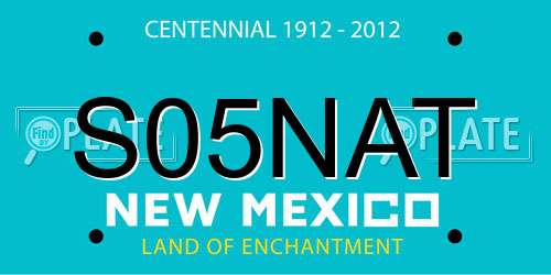 S05NAT New Mexico License Plate