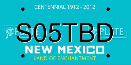 S05TBD New Mexico License Plate