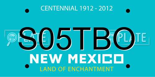 S05TBO New Mexico License Plate