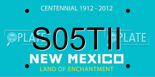 S05TII New Mexico License Plate
