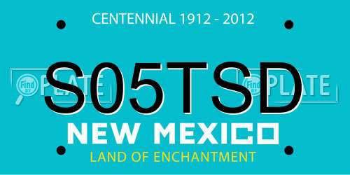 S05TSD New Mexico License Plate