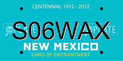 S06WAX New Mexico License Plate
