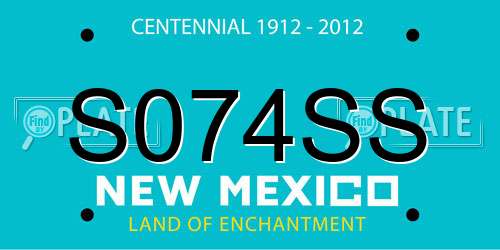 S074SS New Mexico License Plate