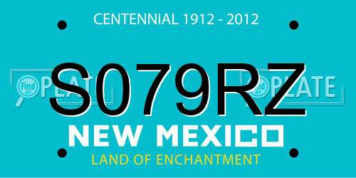 S079RZ New Mexico License Plate