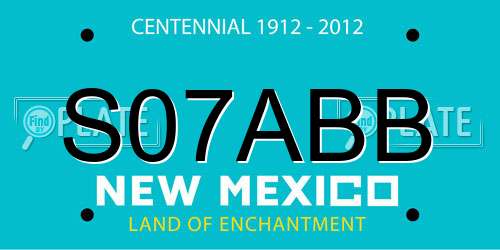 S07ABB New Mexico License Plate