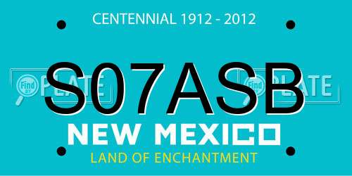 S07ASB New Mexico License Plate