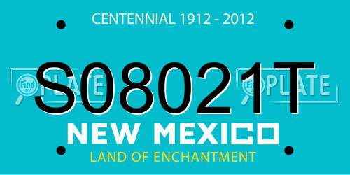 S08021T New Mexico License Plate