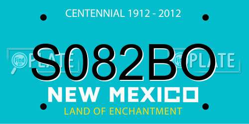 S082BO New Mexico License Plate