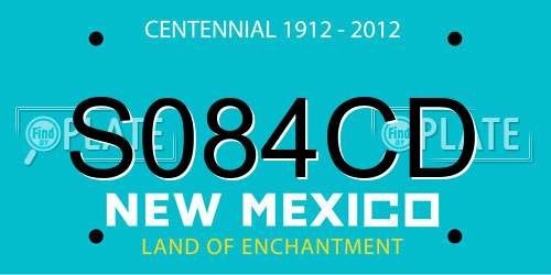 S084CD New Mexico License Plate