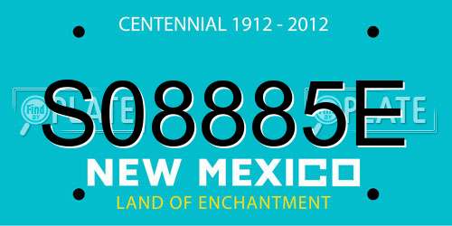 S08885E New Mexico License Plate