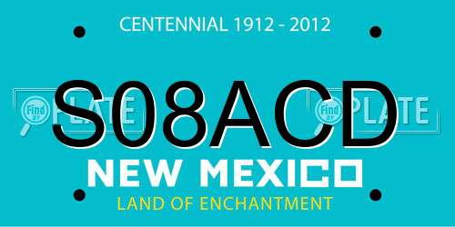 S08ACD New Mexico License Plate