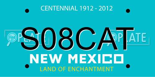 S08CAT New Mexico License Plate