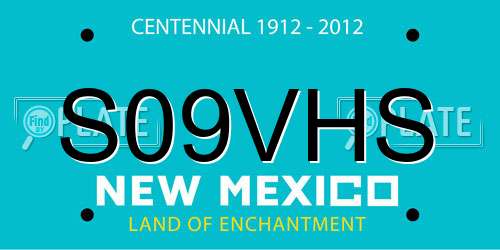 S09VHS New Mexico License Plate