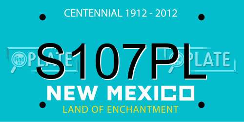 S107PL New Mexico License Plate