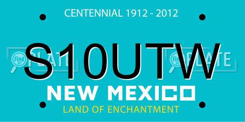 S10UTW New Mexico License Plate