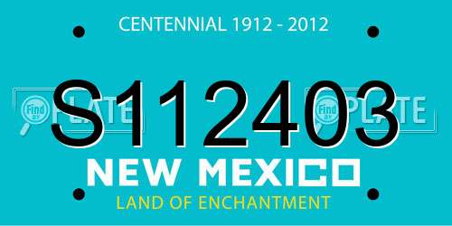 S112403 New Mexico License Plate