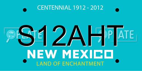 S12AHT New Mexico License Plate