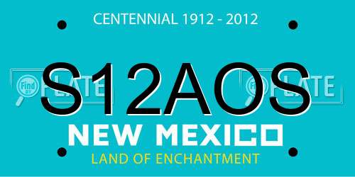 S12AOS New Mexico License Plate