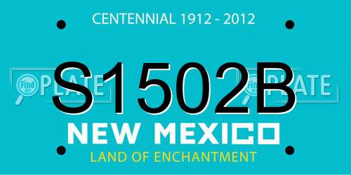 S1502B New Mexico License Plate