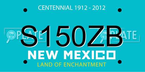 S150ZB New Mexico License Plate