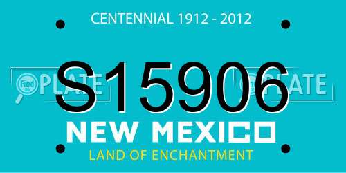 S15906 New Mexico License Plate