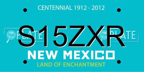 S15ZXR New Mexico License Plate