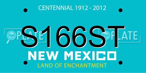 S166ST New Mexico License Plate