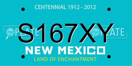 S167XY New Mexico License Plate