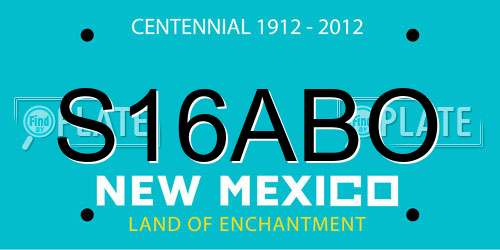 S16ABO New Mexico License Plate