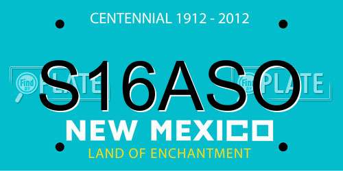 S16ASO New Mexico License Plate
