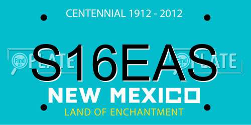 S16EAS New Mexico License Plate
