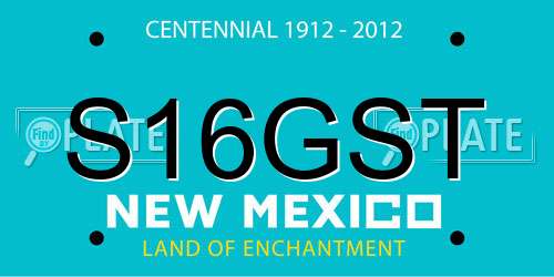 S16GST New Mexico License Plate