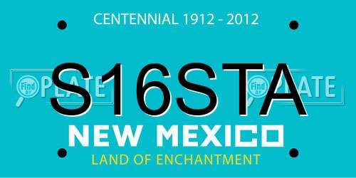 S16STA New Mexico License Plate