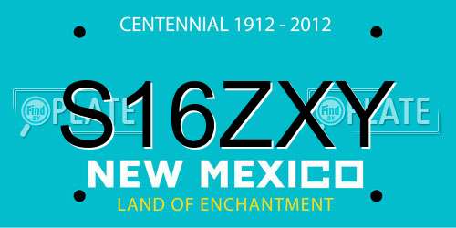 S16ZXY New Mexico License Plate