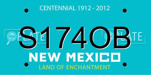 S174OB New Mexico License Plate