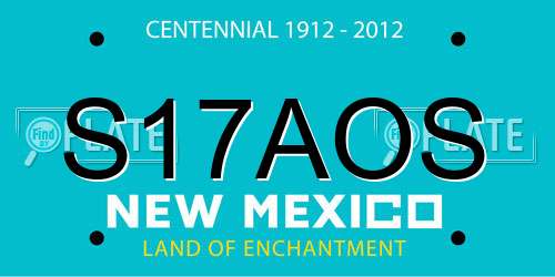 S17AOS New Mexico License Plate