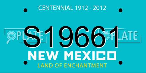S19661 New Mexico License Plate