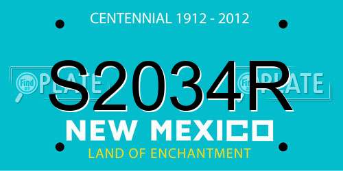S2034R New Mexico License Plate