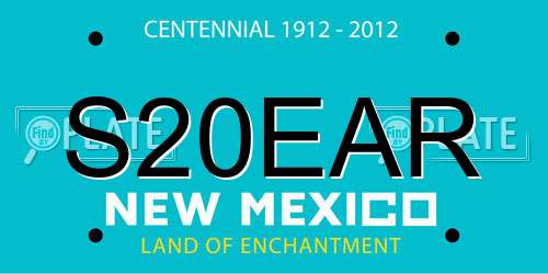 S20EAR New Mexico License Plate