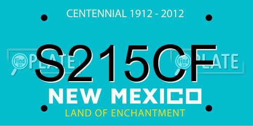 S215CF New Mexico License Plate