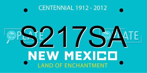S217SA New Mexico License Plate