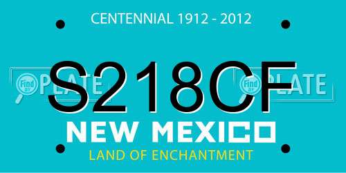 S218CF New Mexico License Plate