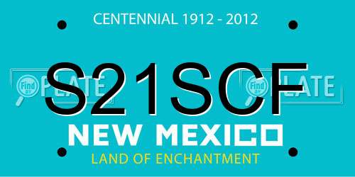 S21SCF New Mexico License Plate