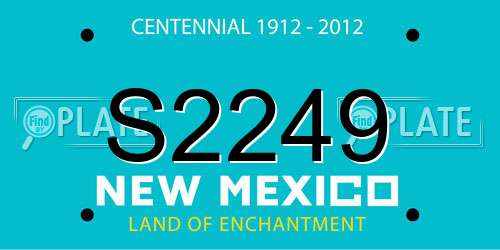 S2249 New Mexico License Plate