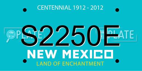 S2250E New Mexico License Plate