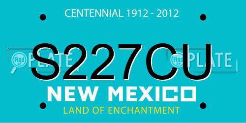S227CU New Mexico License Plate