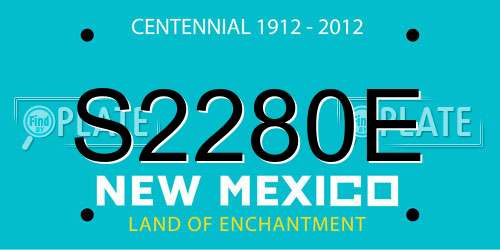S2280E New Mexico License Plate
