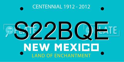 S22BQE New Mexico License Plate
