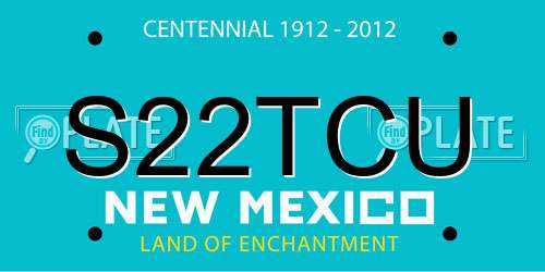 S22TCU New Mexico License Plate