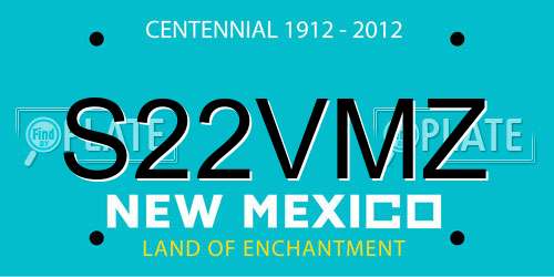 S22VMZ New Mexico License Plate